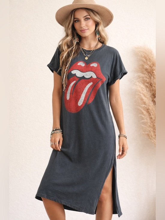 Free People Dresses & Skirts - Daydreamer for Free People Rolling Stones 89 Rolled Sleeve Maxi Top Dress
